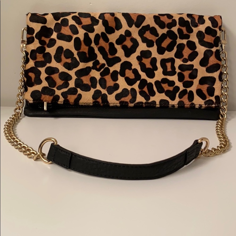 Leopard flap bag